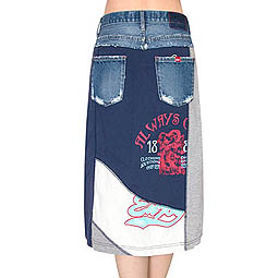 Coke Jersey And Denim Skirt