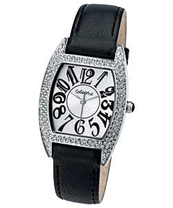 X Ladies Black Strap Watch