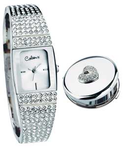 X Silver Bangle Watch