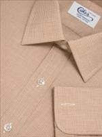 Coles Classic Tan Shepperd Check Handmade Mens Shirt