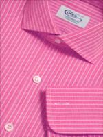 Coles Cutaway Cerise Chalk Stripe Handmade Mens Shirt