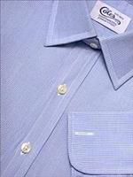 Coles Mens Classic Collar Blue Shepherds Check