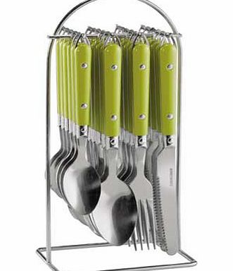 ColourMatch 24 Piece Hanging Cutlery Set - Apple