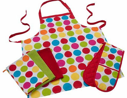 ColourMatch 5 Piece Spots Textile Set