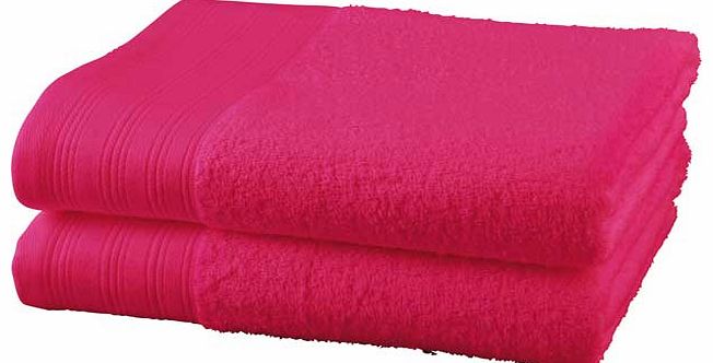 Pair of Bath Towels - Funky Fuchsia