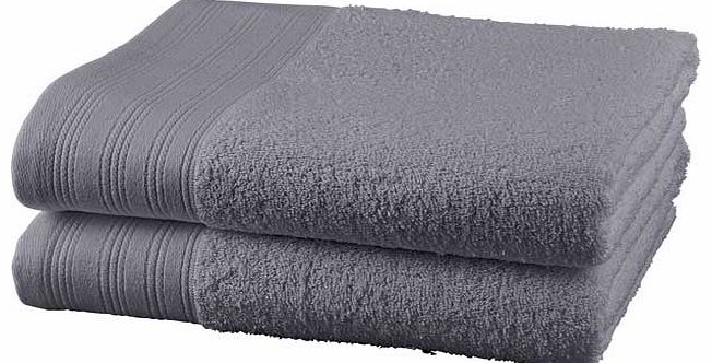 Pair of Bath Towels - Smoke Grey