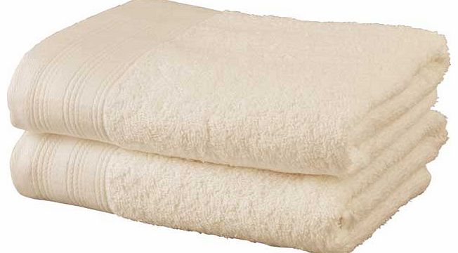 Pair of Hand Towels - Cream