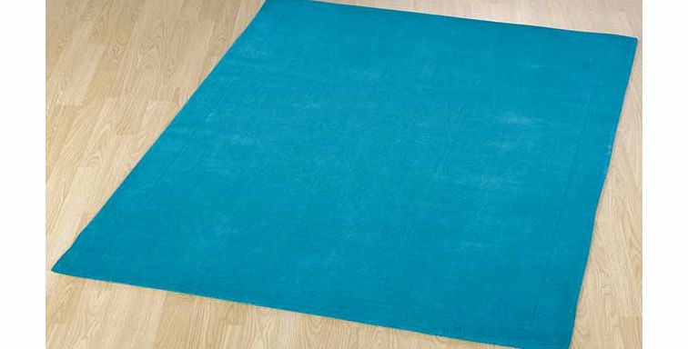 ColourMatch Plain Dye Rug 150x100cm - Fiesta Blue