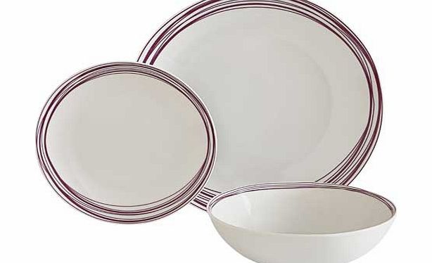 Scratch 12 Piece Porcelain Dinner