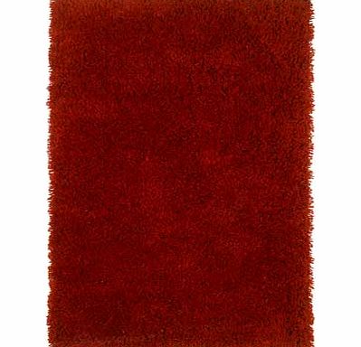 ColourMatch Shaggy Rug - 170 x 110cm - Poppy Red