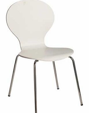 ColourMatch Super White Bentwood Dining Chair