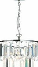 Colours Beaufort Chrome Effect Pendant Ceiling Light