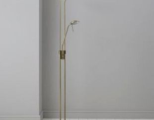 Colours Mericourt Antique Brass Effect Floor Lamp