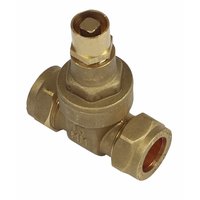 C x C Gatevalve L/S Brass 15mm