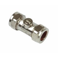 Full Bore Isolating Valve Chrome 15mm