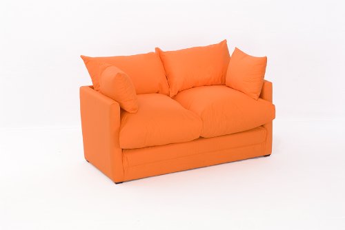 Leanne Sofa Bed in ORANGE Cotton Drill