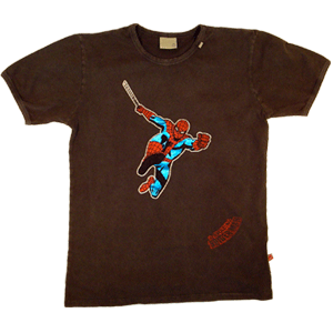 Comic Junkie Foil Print Spiderman Tee