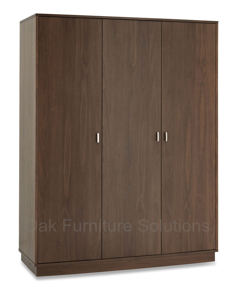 Como Walnut Triple Wardrobe with optional Drawer