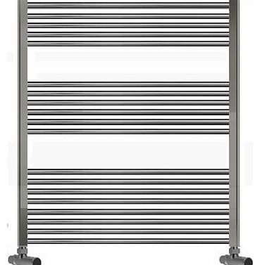 companyblue 1100mm Wide 1000mm High Heated Towel Rail Straight Flat Chrome Bathroom Warmer Bathroom Radiator Rac