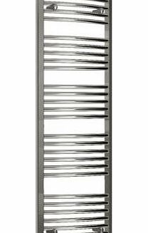 companyblue 600mm wide x 1600 mm high Heated Towel Rail Flat Chrome Bathroom Warmer Radiator Rack Central Heating