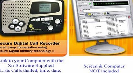 Comvurgent Digital SD Memory Card Telephone Call Recorder (Stand alone recorder box, or link to your computer PC / Laptop) - Ideal for single home or business lines AND telephone systems {Records up t