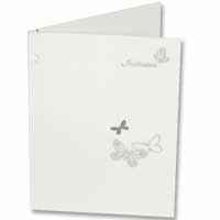 Confetti A6 silver butterfly invitations pk of 10