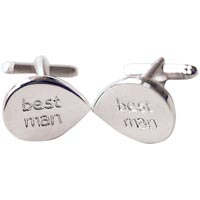 Best man silver nickel plated cufflinks