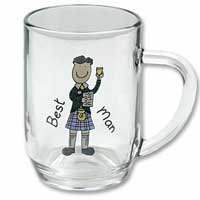 Confetti Best man with kilt pint glass tankard