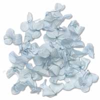 Confetti Blue hydrangea ribbon handle petal bag