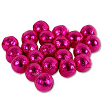 Hot pink chocolate balls blk bag