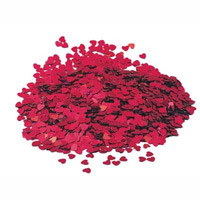 Confetti red heart metallic confetti