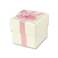 Rose ribbon favour box pk of 10