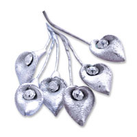 silver arum lily wire trim