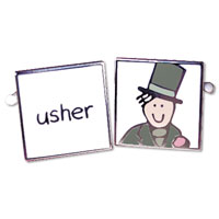 Usher picture glazed cufflinks