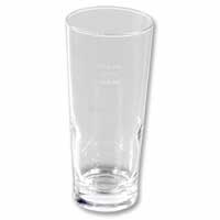 Usher text pilsner glass