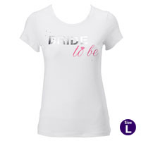 White bride t-shirt L