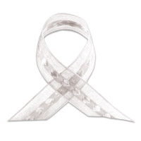 white heart ribbon