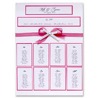 Confetti White/hot pink table planner kit