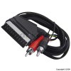 Scart Plug to 2 x Phono Plugs Lead