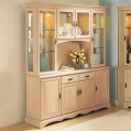 4-door mirrored display cabinet