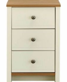 Cream Oak Effect 3 Drawer Chest (W)458mm