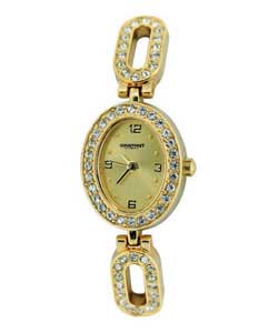 Ladies Gold Plated Bracelet Watch