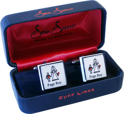 contemporary Page Boy Wedding Cufflinks
