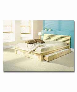 Pine King Bedstead/2 Drawers/Luxury Ortho Matt