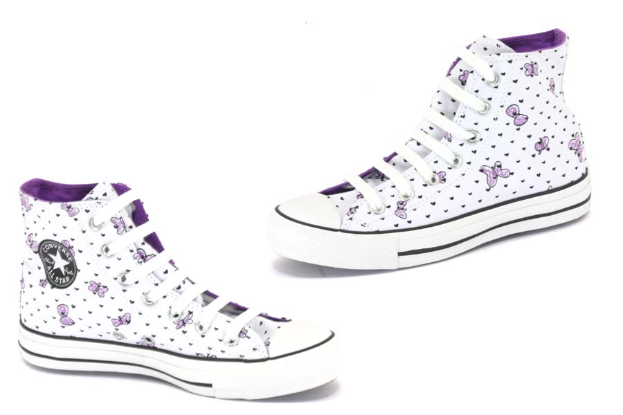 - All Star - Hi Top Print - White /