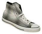 Converse All Star Hi Grey Plaid Canvas Trainers