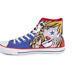 converse All Star Hi Top Parody Print Shoes - Blue