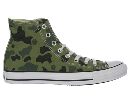 Converse CT HI Olive Camo Print Canvas Trainers