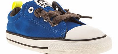 kids converse blue & yellow all star street ox