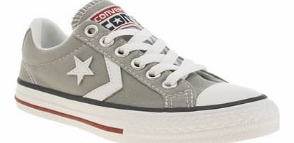 kids converse light grey star player oxford